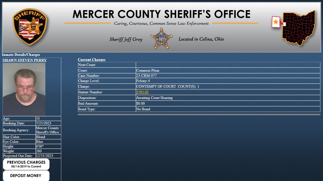 Mercer County Sheriff's Office Jail Inmate Search